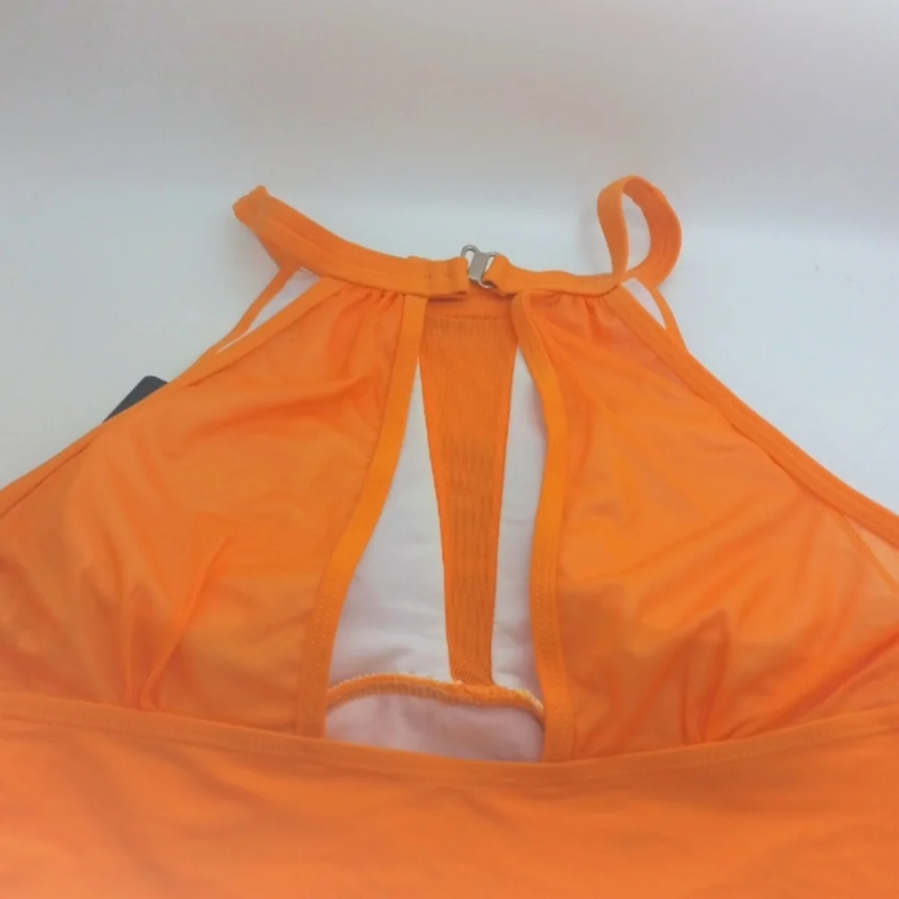 ORANGE ONE PIECE BATHING SUIT SIZE M
